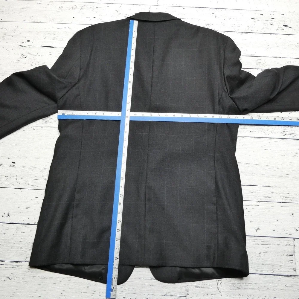 Giorgio Sanetti Blazer Mens 46 Regular‎ Gray Wool Cashmere Italy Jacket Classic